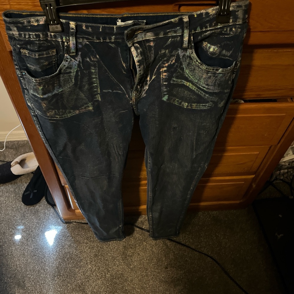 Fashion Nova Distressed Black Ankle Jeans